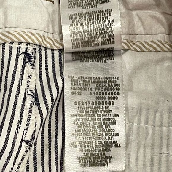 High waist Dockers Navy White Stripes Shorts - 8 - Picture 4 of 5